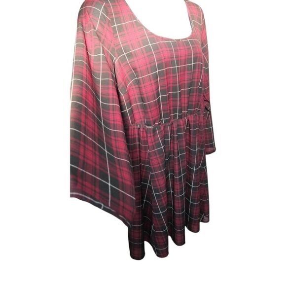 TORRID NEW DESERT PLAID Mini Georgette Criss Cross Back Skater dress 3X - Picture 6 of 15